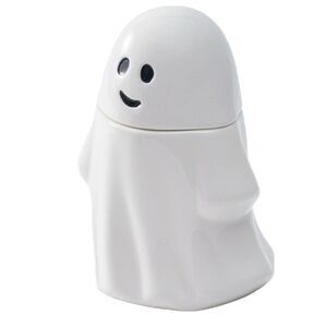 Ghost Treat Jar Halloween Decor Cookie Jar White Candy Jar Spooky Ceramic OPT